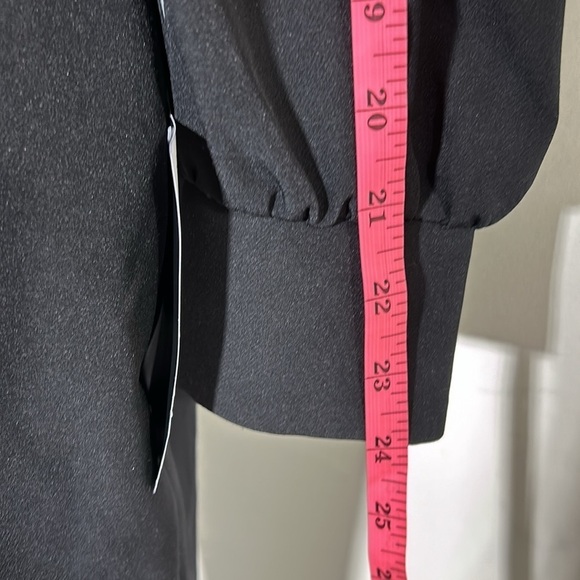 Zara Black One Shoulder Balloon Sleeve Jumpsuit NWT Size M Back Zip Chic - Picture 5 of 11